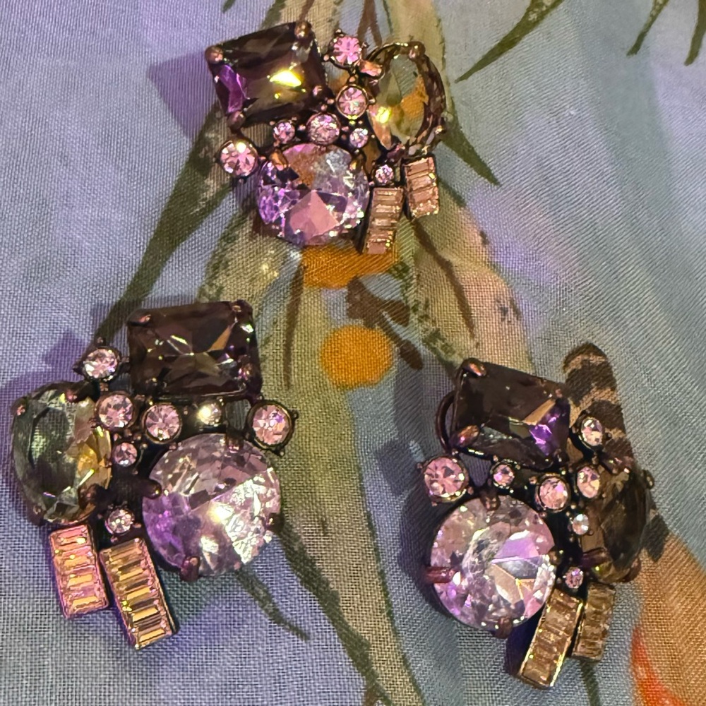 J. Crew Sparkling green and gold  Earrings